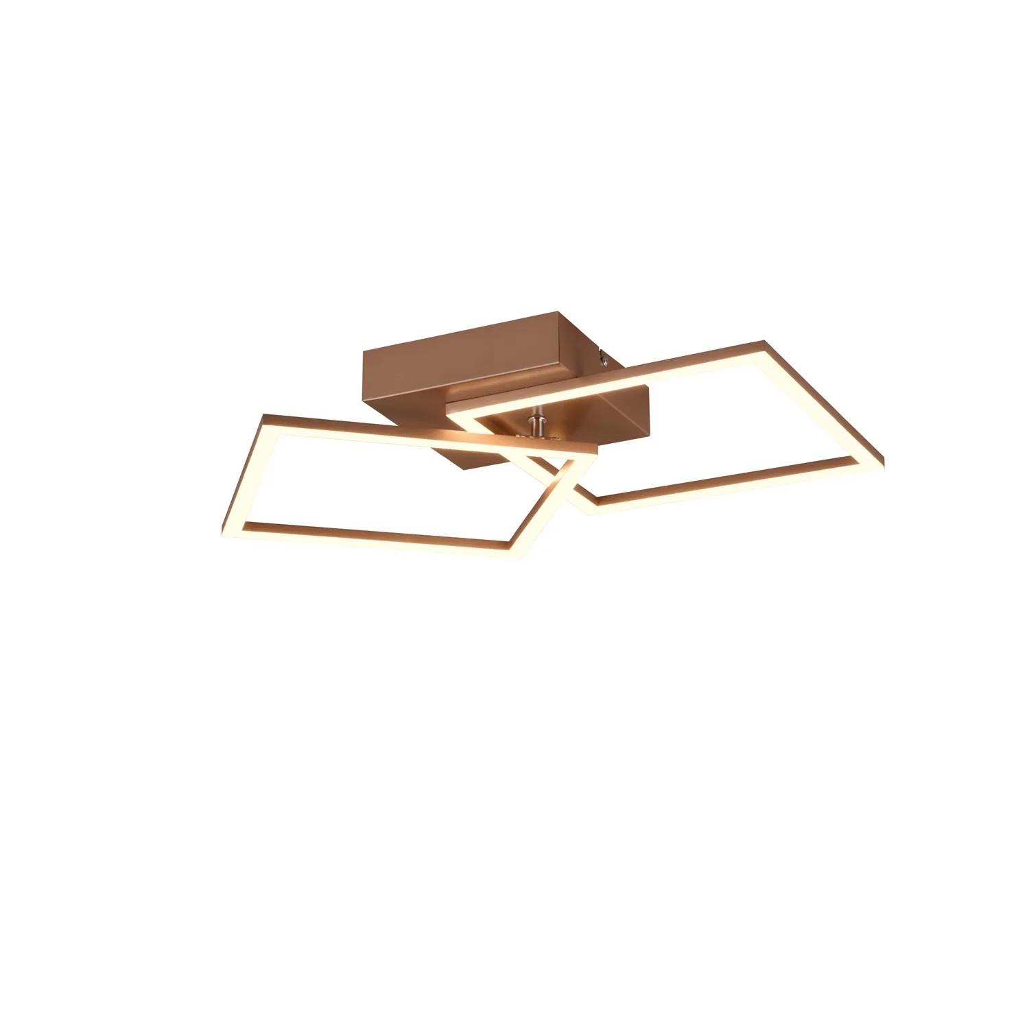 Moderne LED-Deckenleuchte Trail in Coffee, 1-flammig, mit schwenkbaren Elementen.