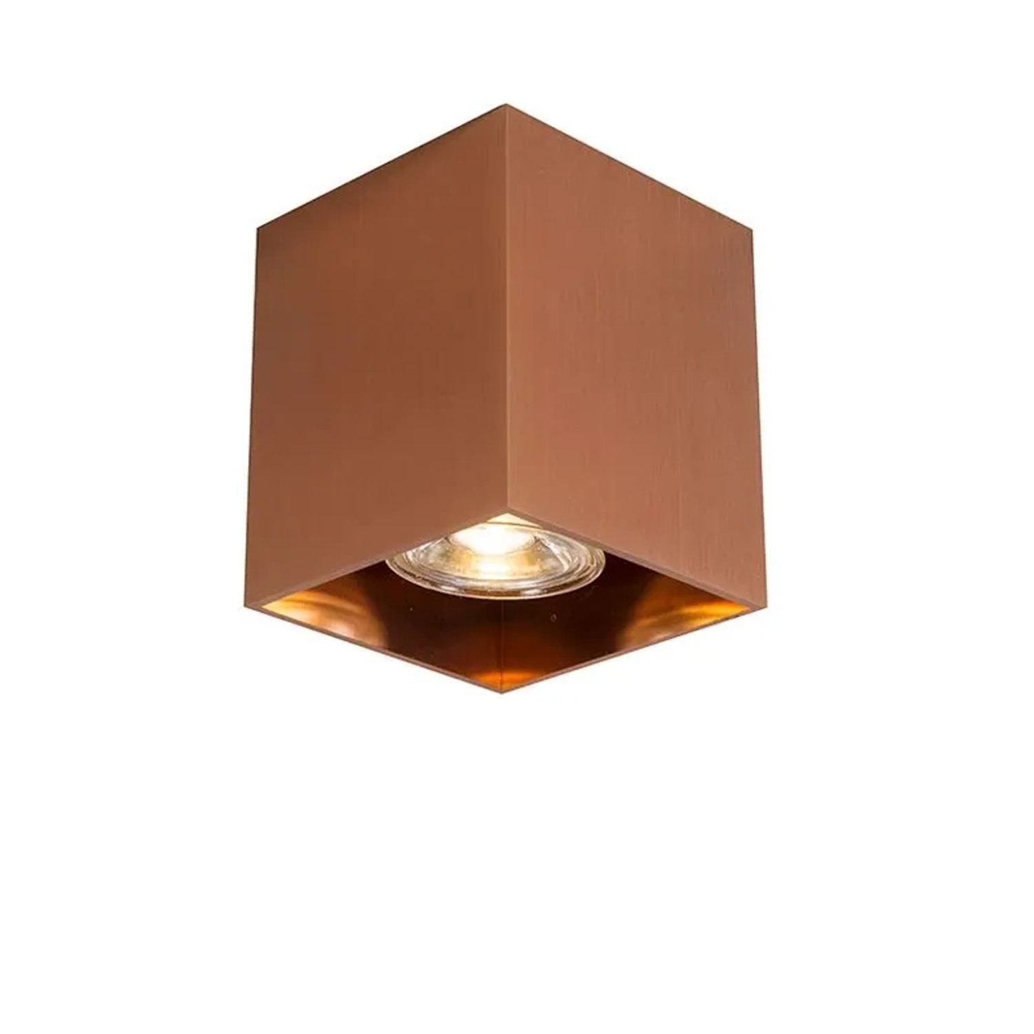 QAZQA Design-Aufbaustrahler Kupfer GU10 50mm Qubo