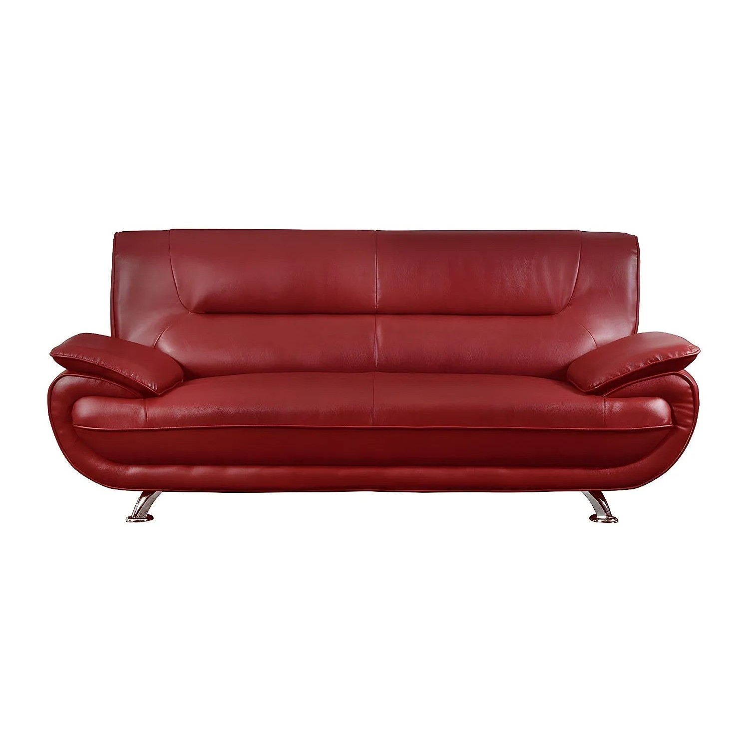 Vente-unique Sofa Ohne Schlafmöglichkeit Nigel Rot 209 cm