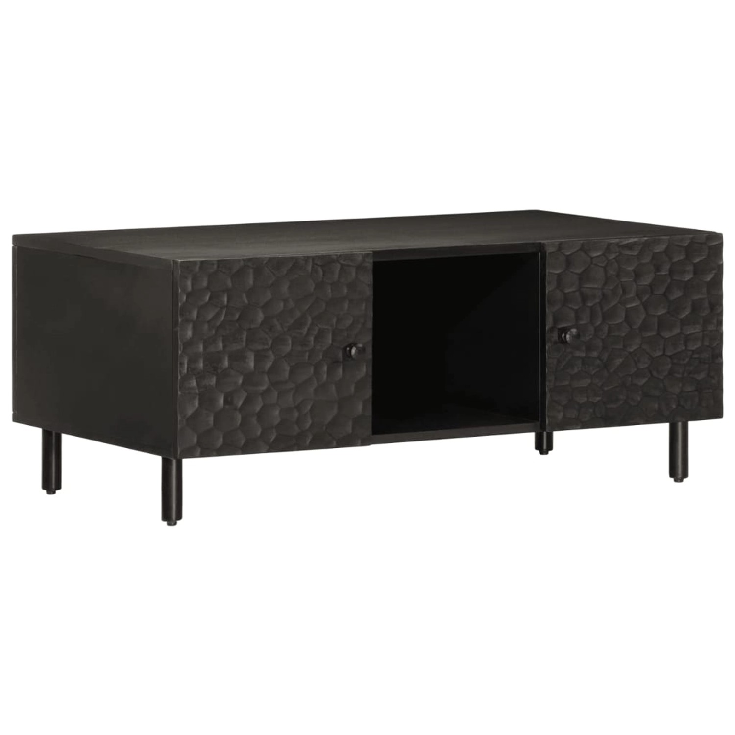 vidaXL Couchtisch Schwarz 100x54x40 cm Massivholz Mango 356831 günstig online kaufen