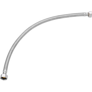 Flexibler Panzerschlauch DN10, 75 cm lang, mit beidseitigem Innengewinde G 1/2.