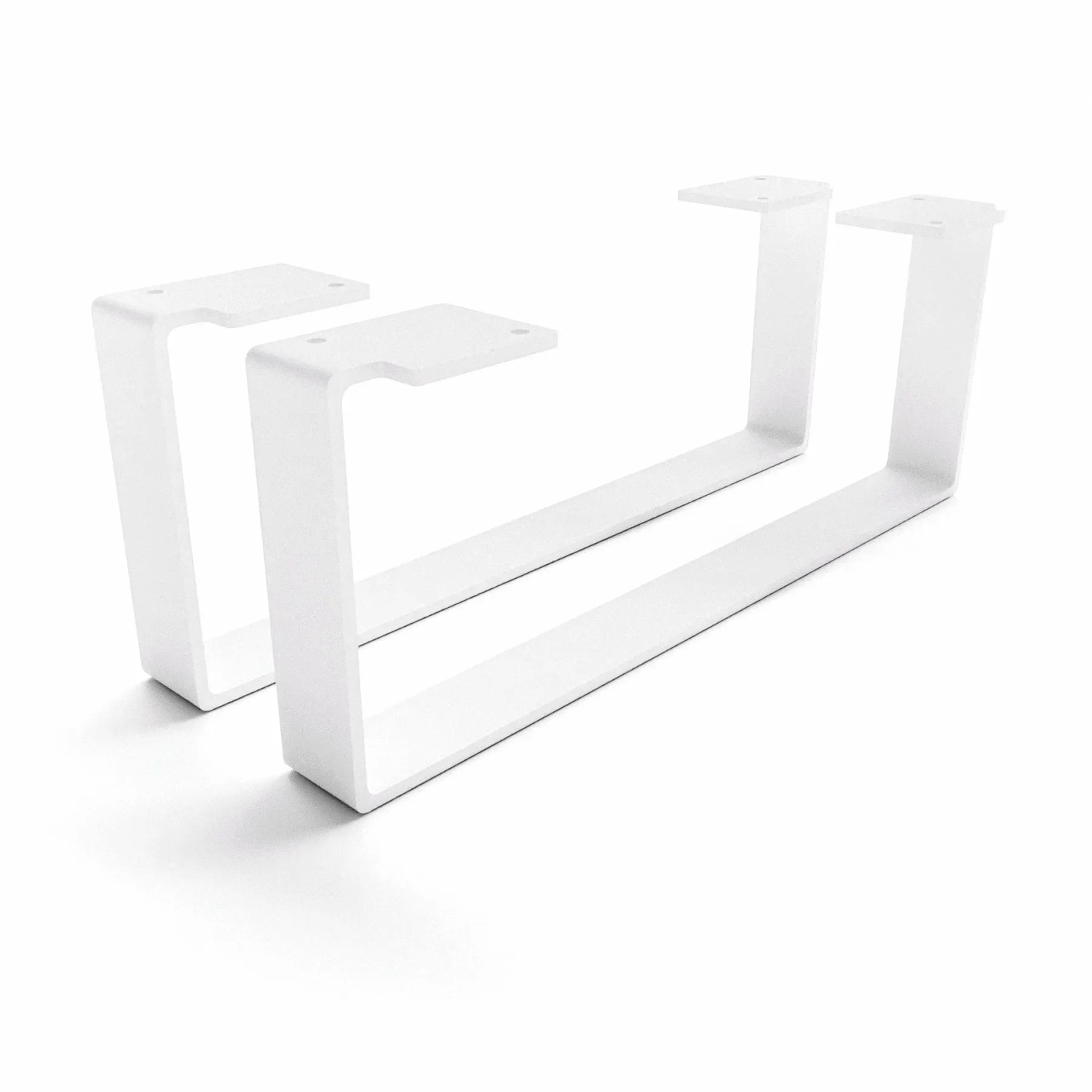 HEVVA Möbelfüße LUXEMBURG 15 cm Hoch 40 cm Tief 2er Set Weiß