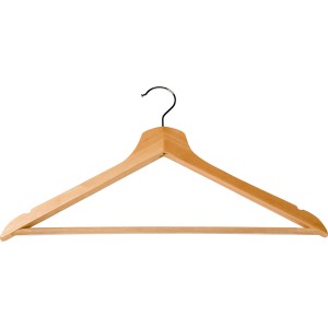 Holz-Kleiderbügel mit Steg, 8er-Set für Hosen und Röcke. Textile Aufbewahrung.