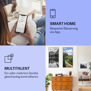 Klarstein Infrarotheizung Wonderwall Air Art Smart mit App-Steuerung und See-Motiv.