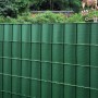 Floraworld PVC-Sichtschutzstreifen, 5 grüne Streifen für Doppelstabmattenzaun.