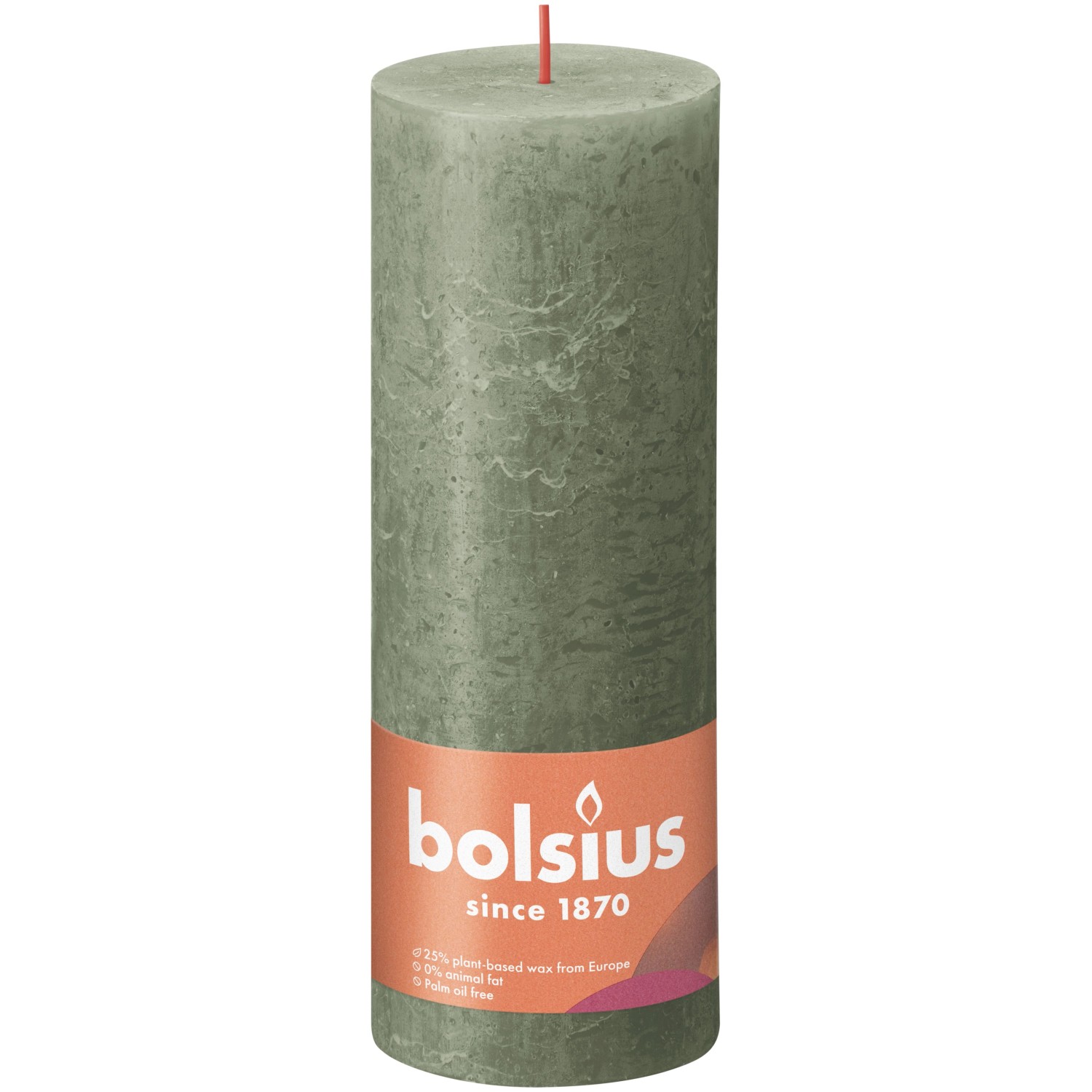 Bolsius Rustik-Kerze Shine 190/68 mm Frische Olive günstig online kaufen