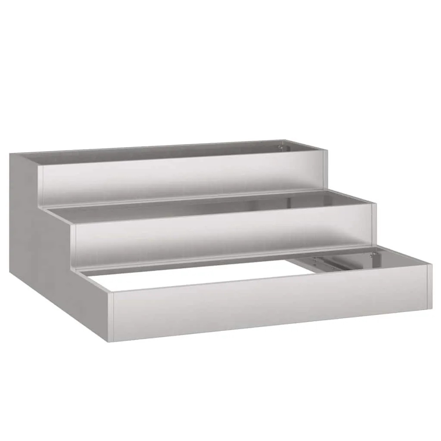 vidaXL Garten-Pflanzgefäß Silber 90 x 90 x 35 cm Edelstahl 865838 günstig online kaufen