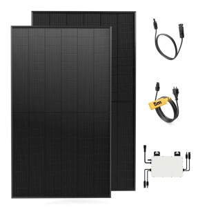 Solakon Balkonkraftwerk 1000W Solaranlage Steckerfertig Komplettset Photovoltaik Anlage 800W Kabellänge 5m