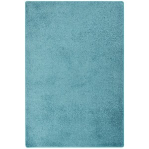 Petrolfarbener Snapstyle Hochflor Teppich Cottage, 80x320cm. Langflor Teppich.