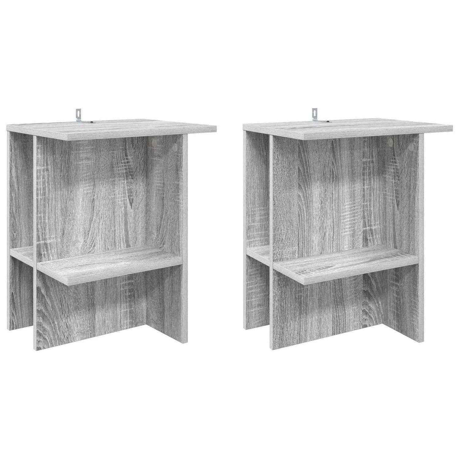 vidaXL Couchtisch 2 Stk Graues Sonoma 40 x 30 x 49 cm Holzwerkstoff 8001074