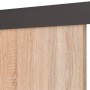 Schienen-Set Baseline in Schwarz-Matt mit Holzdekor für Schiebetüren.