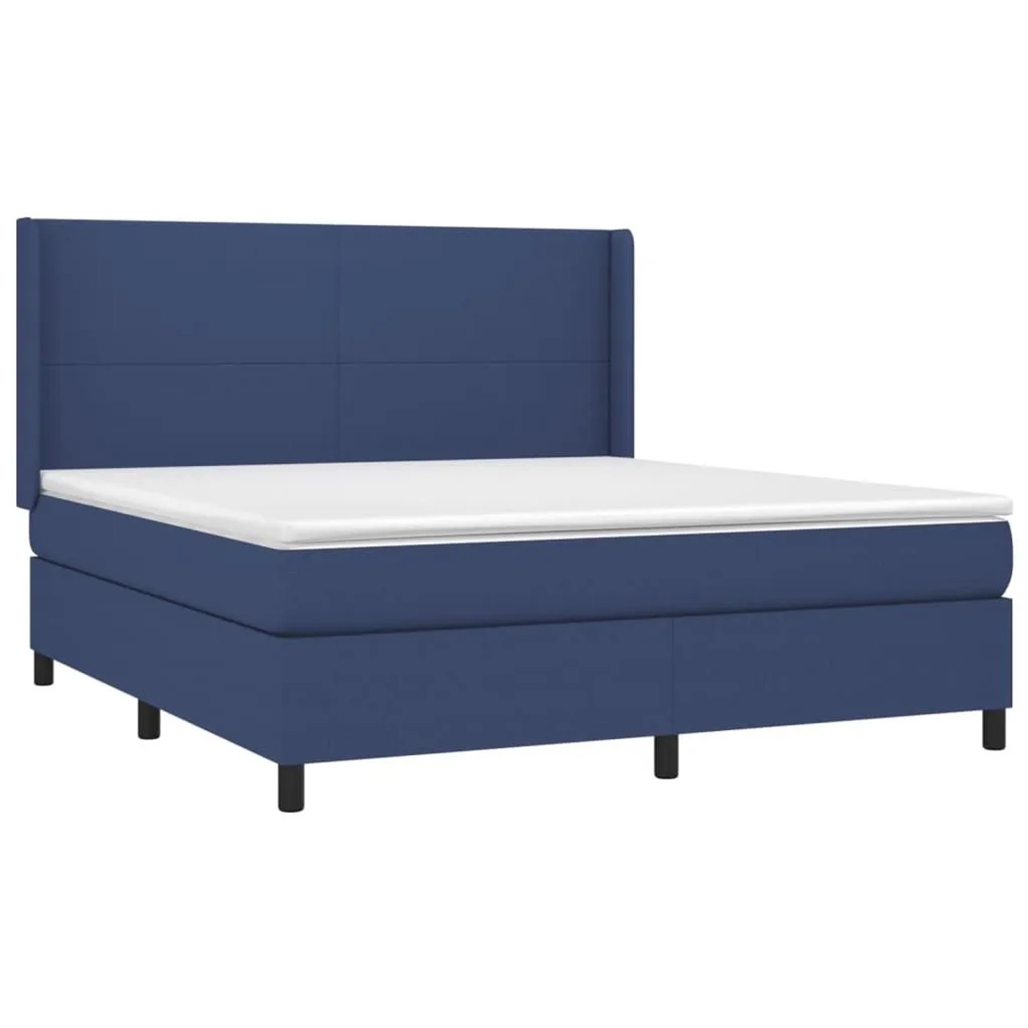 vidaXL Boxspringbett mit Matratze & LED Blau 160x200 cm Stoff 3138171 günstig online kaufen