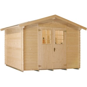 Kiehn-Holz Gartenhaus KH 19-007 Unberührt, 260x260 cm, aus unbehandeltem Holz.