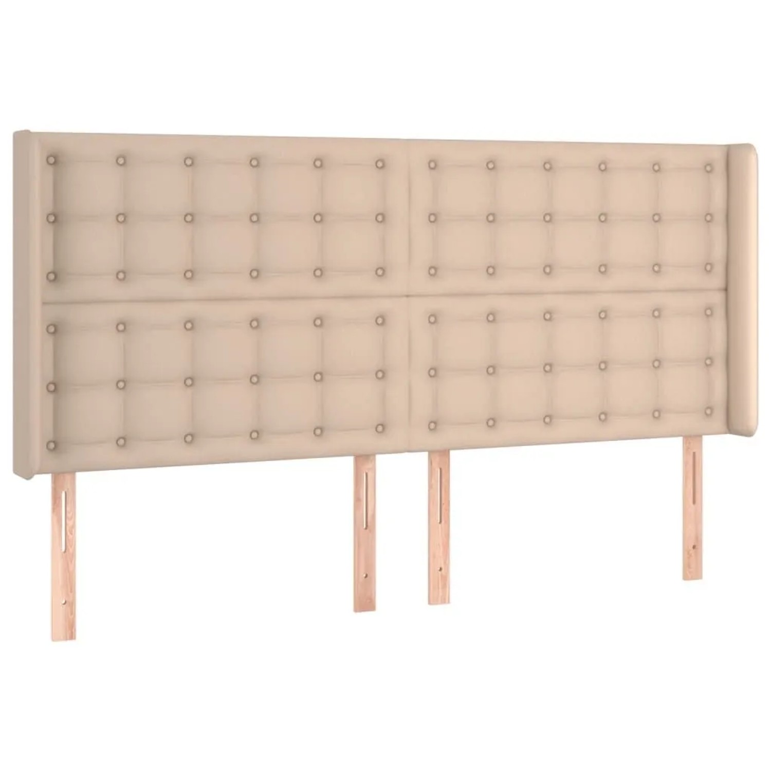 vidaXL Kopfteil mit Ohren Cappuccino-Braun 183x16x118/128cm Kunstleder 3119687