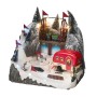 Konstsmide LED-Szenerie: Winterlandschaft mit Wohnwagen, Skipiste, Zug und bunten Lichtern.