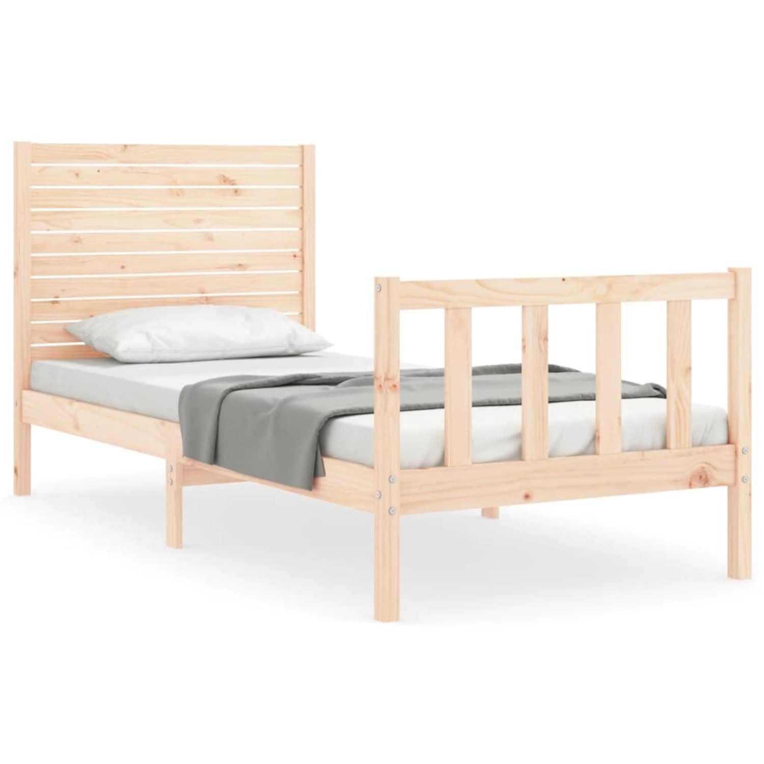 vidaXL Massivholzbett ohne Matratze 100x200 cm Kiefernholz 3193196 günstig online kaufen