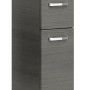 Pelipal Bad-Hängeschrank Serie 4010, Graphit, 30 cm breit. Badschrank mit zwei Türen und silbernen Griffen.