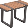 Kleine Bank der Garden Pleasure Lounge-Eckgruppe Belmira, Grau-Braun, für Gartenmöbel.