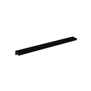Fackelmann Griffleiste 30,5 cm, schwarz mattes Aluminium. Modernes Badmöbel-Zubehör.