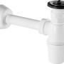 Weißer Bidet Flaschengeruchsverschluss (38,9 mm) für Waschbecken, zur Geruchsvermeidung im Bad.