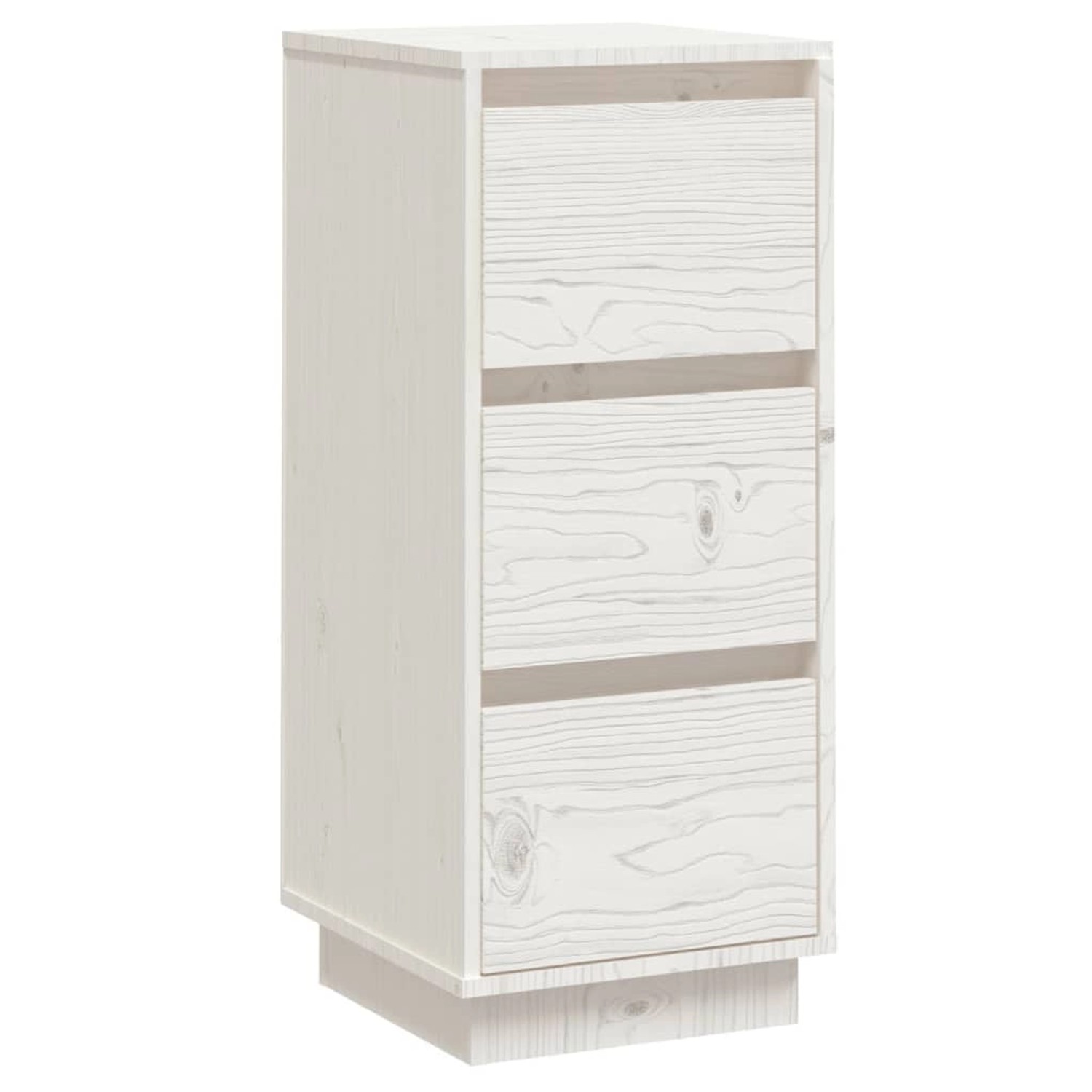 vidaXL Sideboard Weiß 32x34x75 cm Massivholz Kiefer 813367 günstig online kaufen