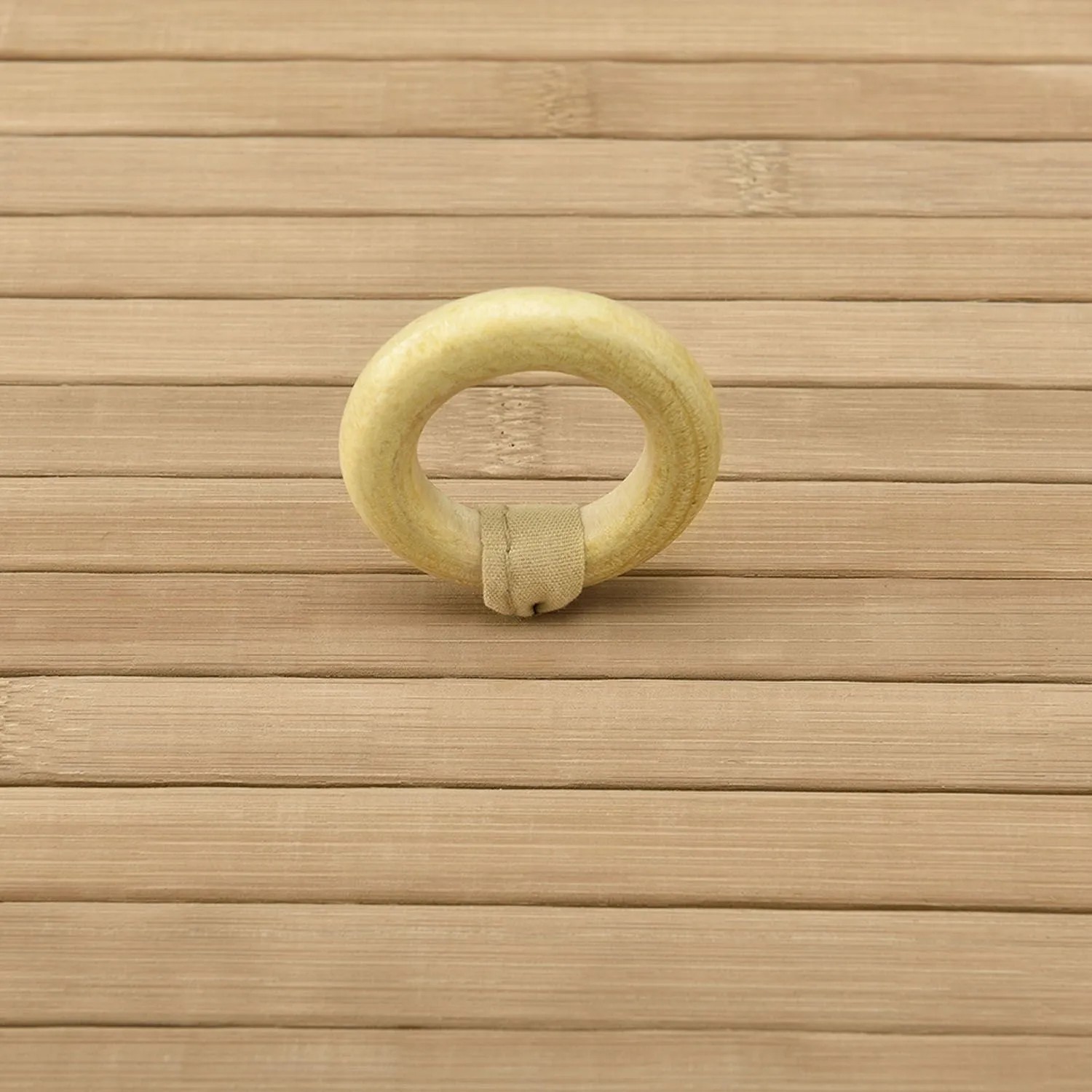 Detailaufnahme Bambus Wäschekorb Curly Round Natur mit Griff