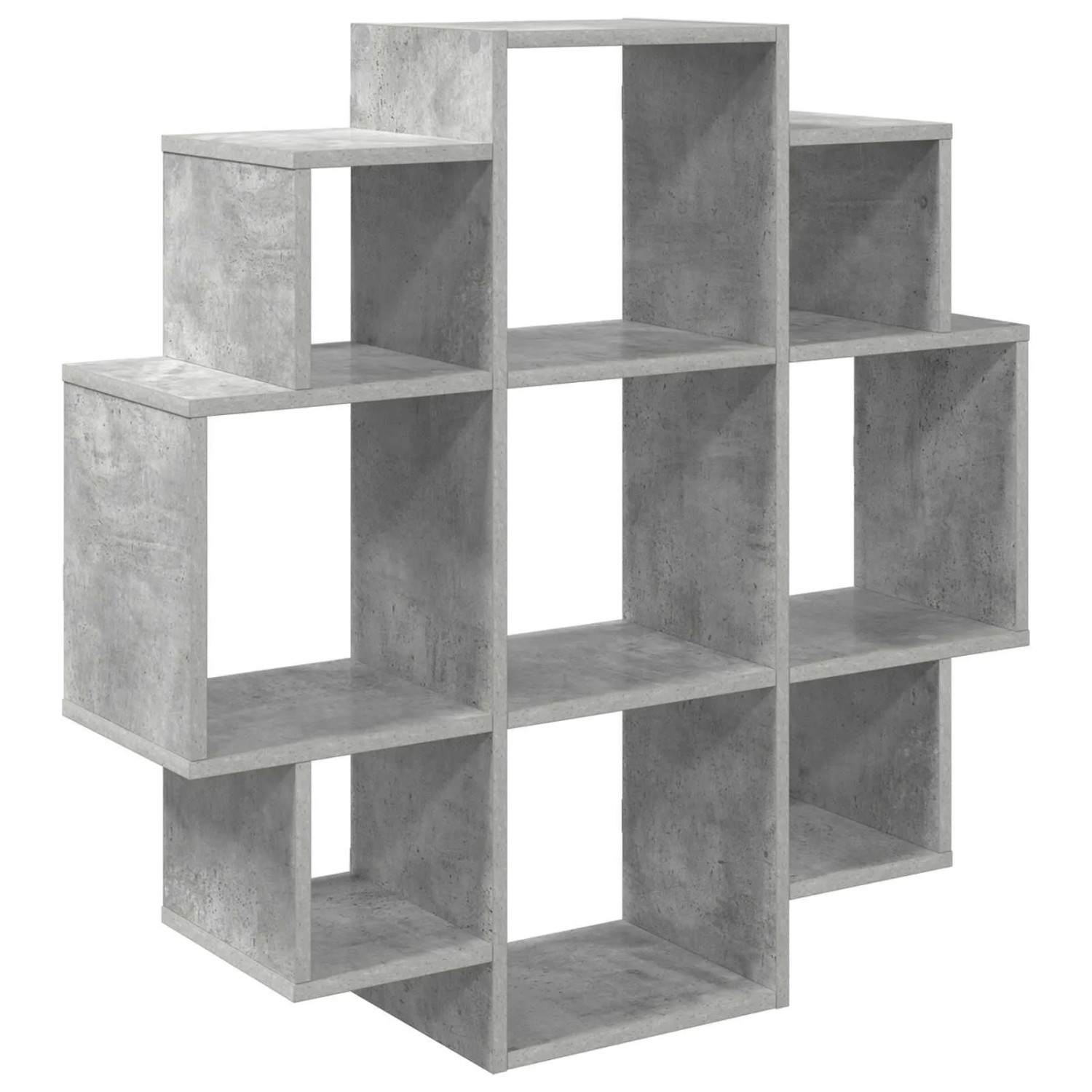 vidaXL Wandregal Betongrau 90 x 25 x 90 cm Holzwerkstoff 8012175