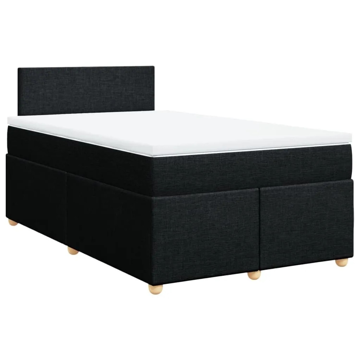 vidaXL Boxspringbett mit Matratze Schwarz 120x190 cm Stoff 3286614 günstig online kaufen