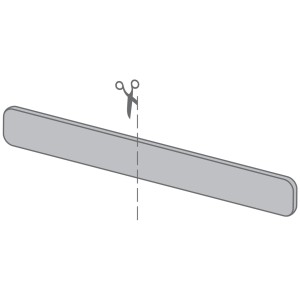 InForm-Blende Typ 3, Marmor Medusa Beige, 40,5 cm, zuschneidbar für Fensterbänke.