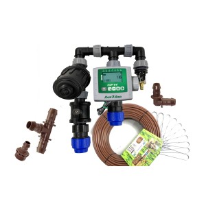 SunElements Bewässerungsset mit Steuerung, Tropfrohr, Filter und Verbindungsstücken für SunGarden Gewächshäuser.