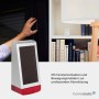 Homematic IP Alarmsirene außen mit Solarzelle, Fensterkontakt und Bewegungsmelder für umfassende Hausautomation.