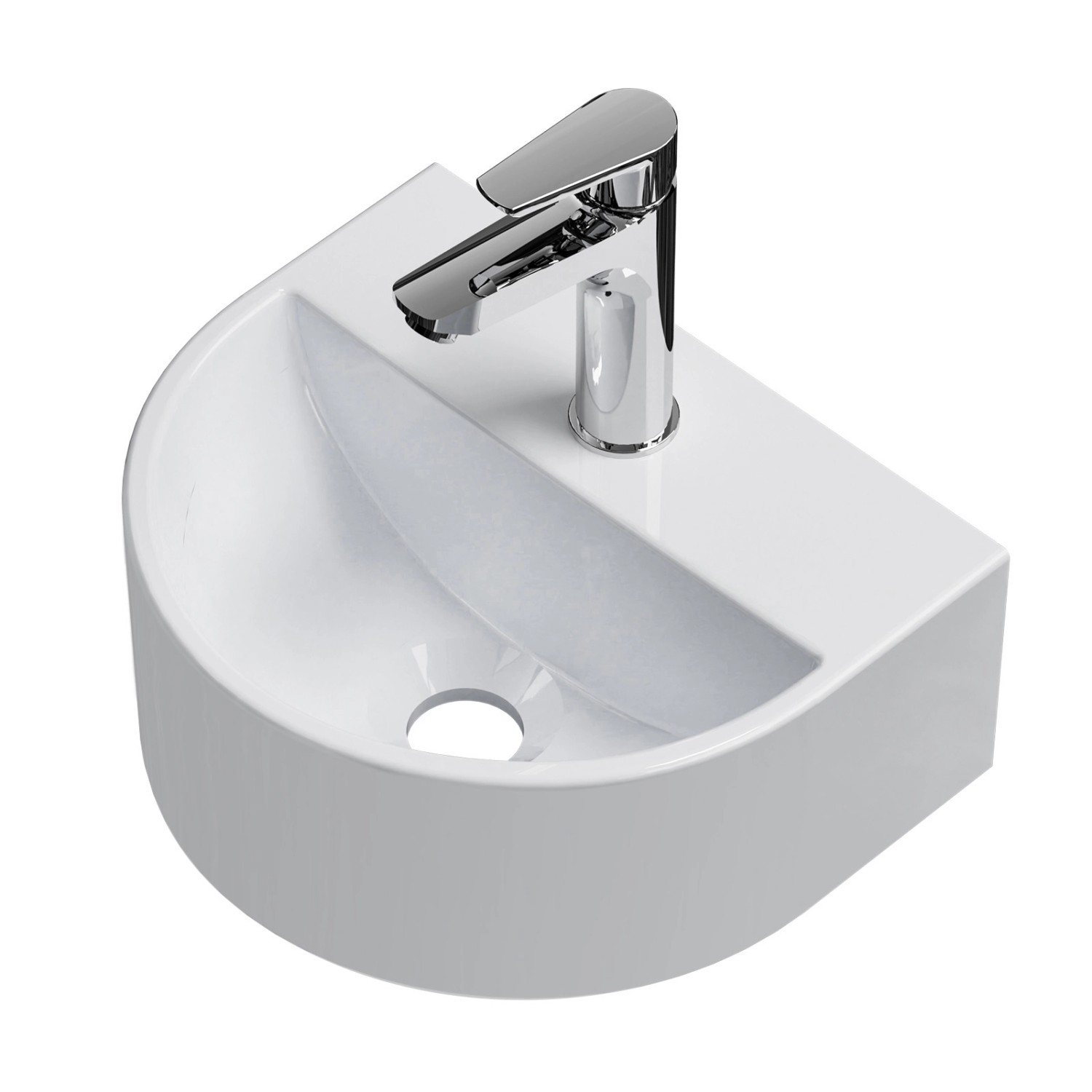 Emke Waschbecken 30,3x25,5x12cm Hochweiß U Förmiges Miniwaschbecken aus Ker günstig online kaufen