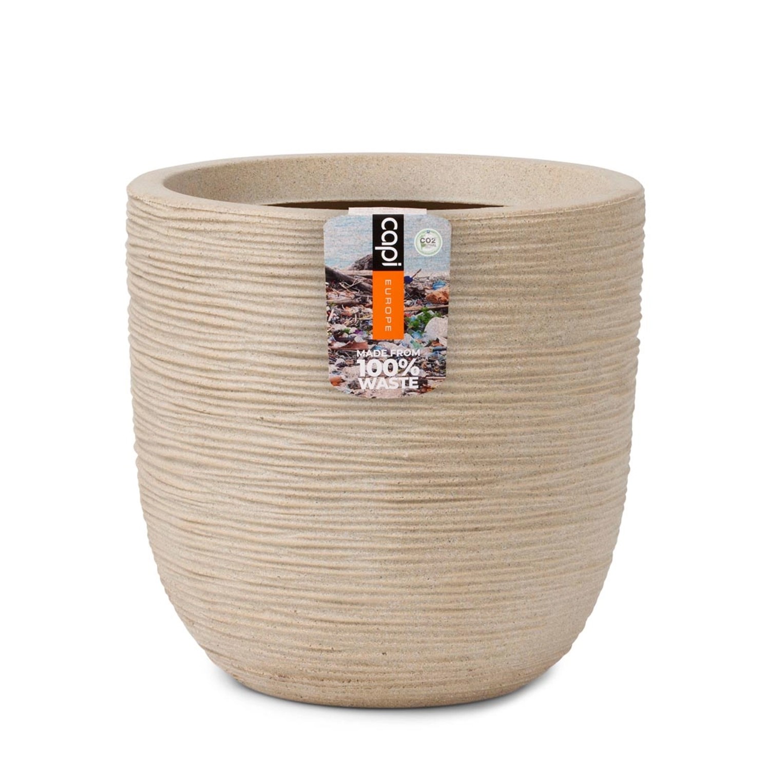 Capi Übertopf "Kugel Waste Rib NL" Terrazzo Beige 43 x 41 cm kaufen bei OBI