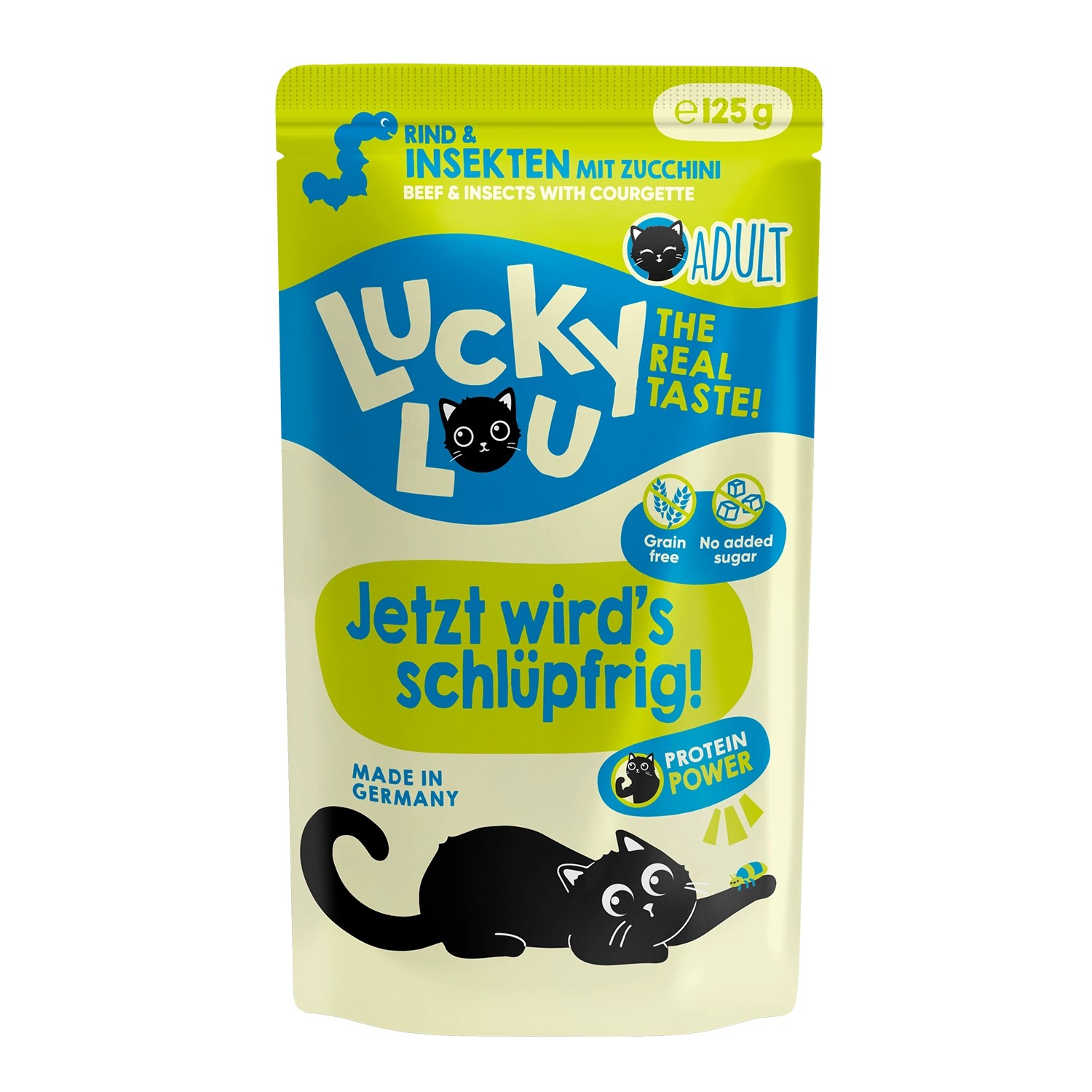 Lucky Lou Katzen-Nassfutter Lifestage Adult Rind & Insekten 125 g