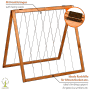 Dobar Rankhilfe Magic Kubus 2.0 Bernstein: Holzrahmen mit Jutesträngen für Kletterpflanzen im Hochbeet.