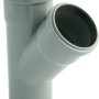 Marley HT-Einfachabzweig 45° DN 50/50, Abwasserrohr aus grauem Kunststoff.