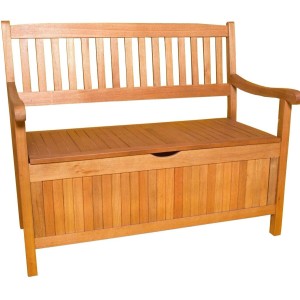 Sedex Truhenbank Greena 3er Gartenbank aus Holz mit Stauraum.