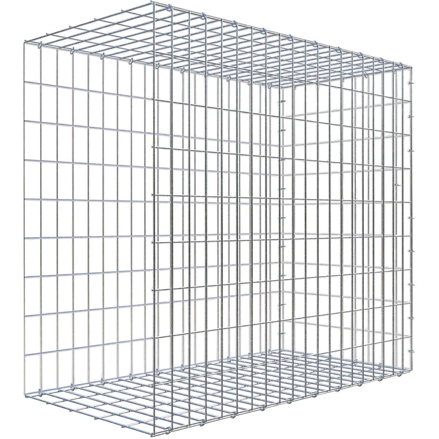 Gabiona C-Ring-Gabione-Anbaukorb Typ 2 90 x 100 x 50 cm Maschenw 5 x 10 cm