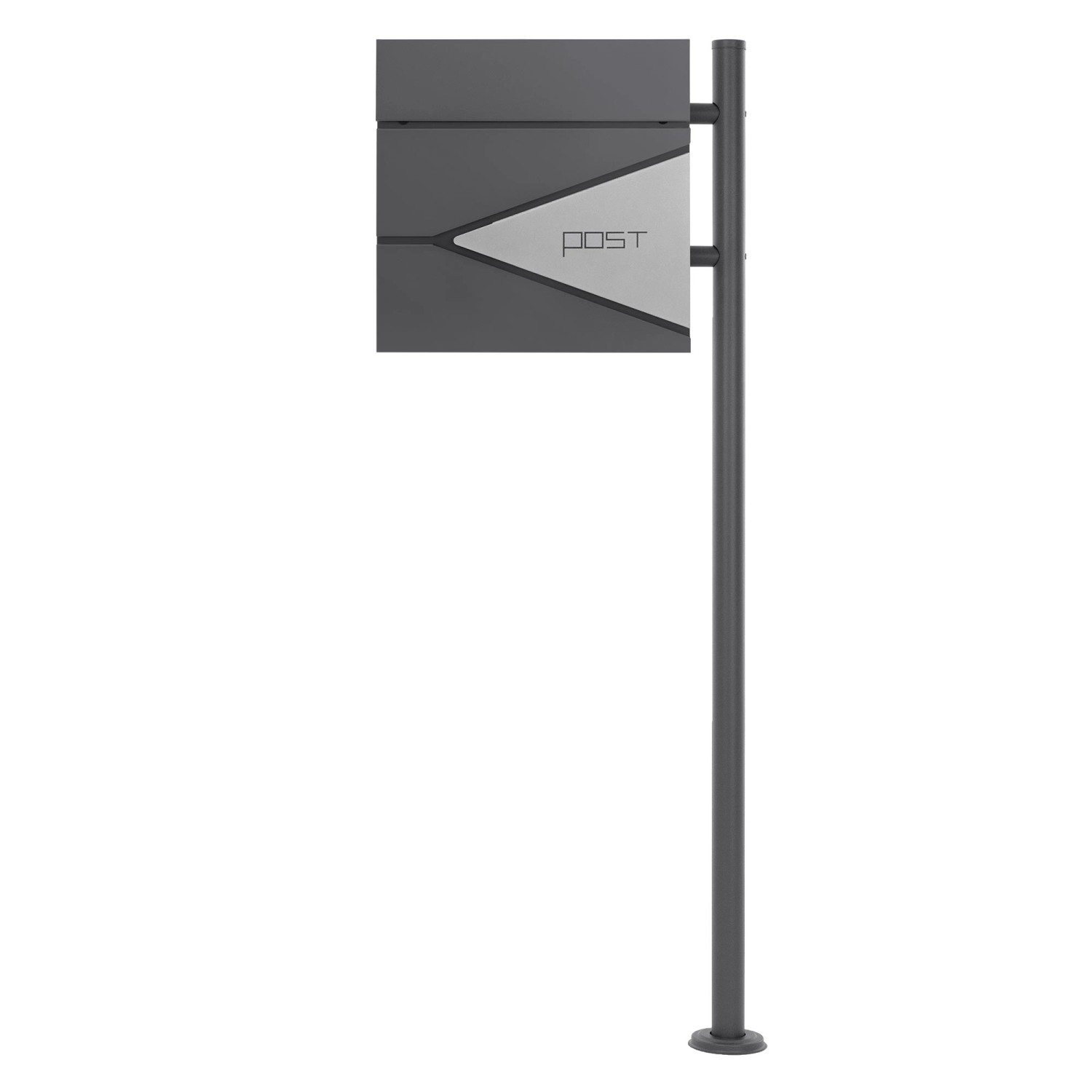 ML-Design Standbriefkasten Anthrazit-Silber mit Zeitungsfach Pfosten Anthra günstig online kaufen