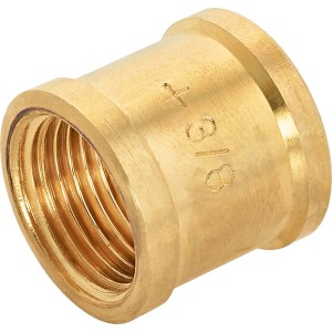 Messing Gewindemuffe 14,9 mm (Rp 3/8) für Heizung und Sanitär.