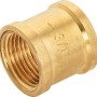 Messing Gewindemuffe 14,9 mm (Rp 3/8) für Heizung und Sanitär.
