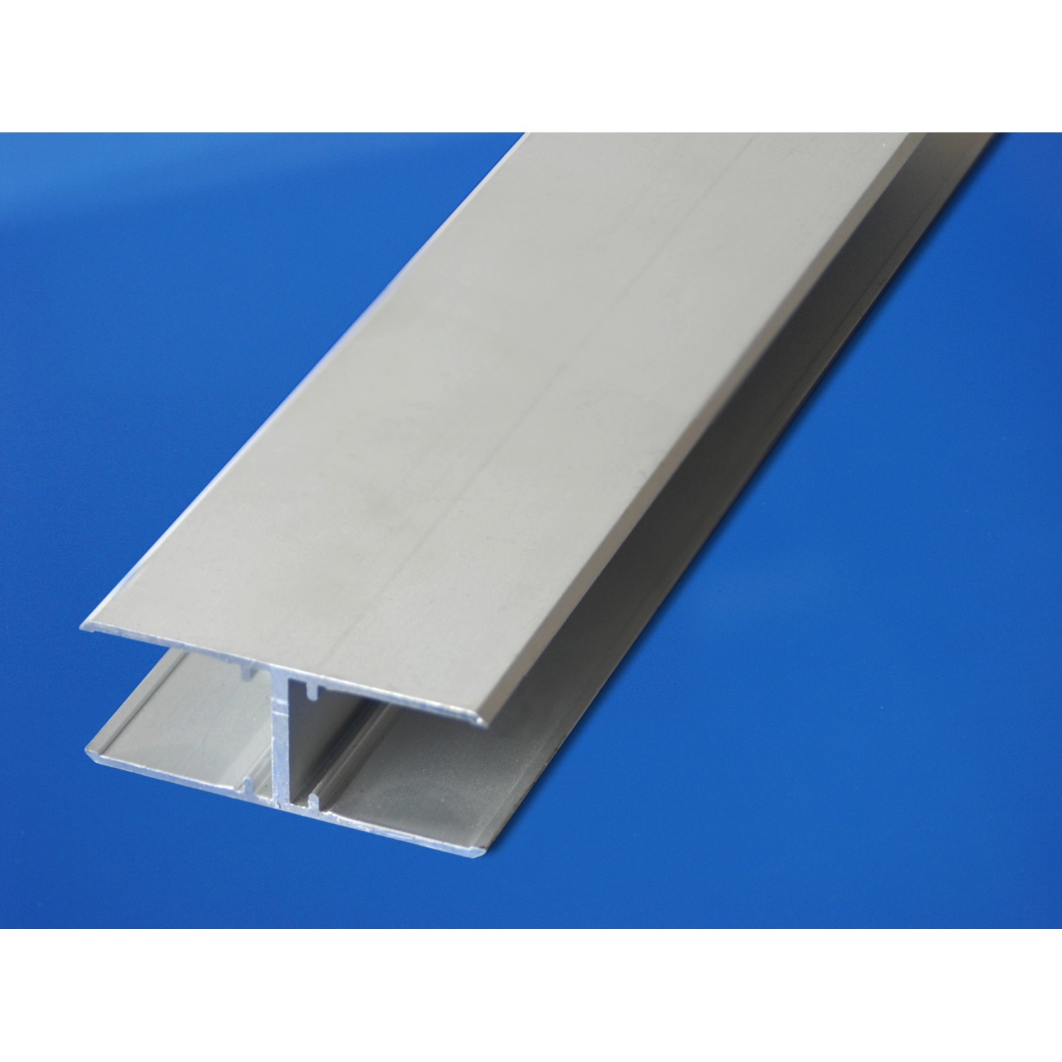 Alu-H-Profil, 250 cm lang, für Kunststoffbedachung & Hohlkammerprofile.