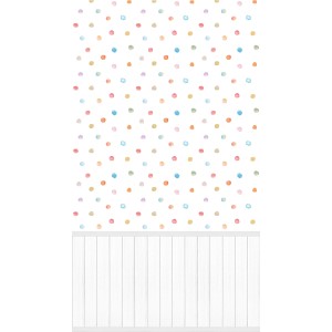 A.S. Création Vliestapete Wallpanel mit bunten Punkten für Kinderzimmer.