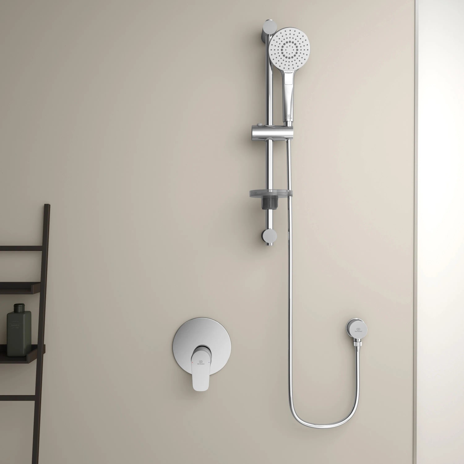 Ideal Standard Ceraflex Unterputz Duscharmatur in Chrom mit Brausegarnitur.