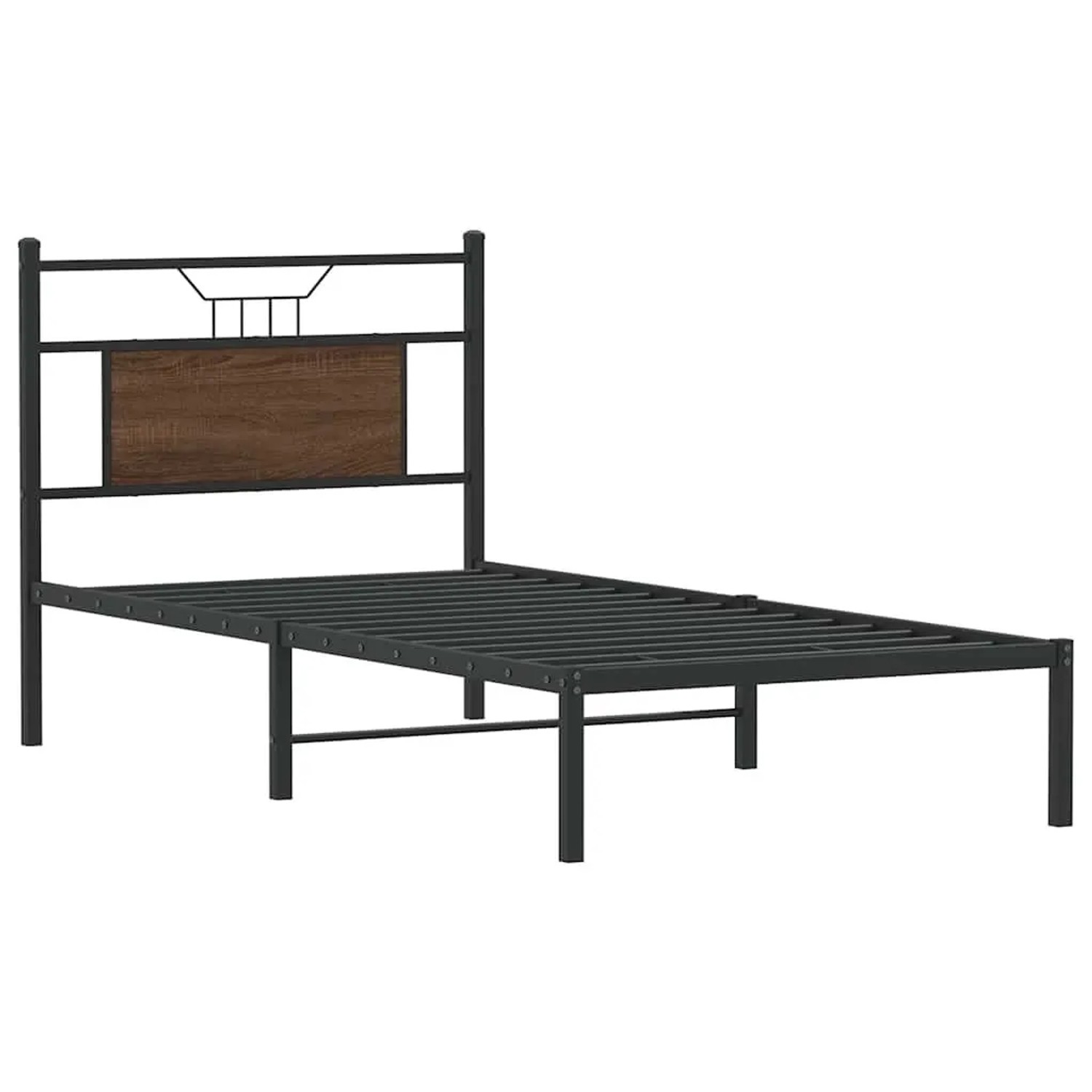 vidaXL Bettgestell ohne Matratze Braun Eiche 75x190 cm Holzwerkstoff 410683 günstig online kaufen