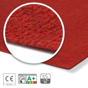 Floordirekt Messeteppich Sintra Pflegeleichter Gangläufer Rot Meliert 200 x 300 cm