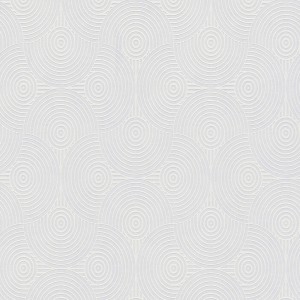 Weiße Tadessi Vliestapete Mauro M1 No 3435 mit geometrischem Kreismuster und feiner Struktur.