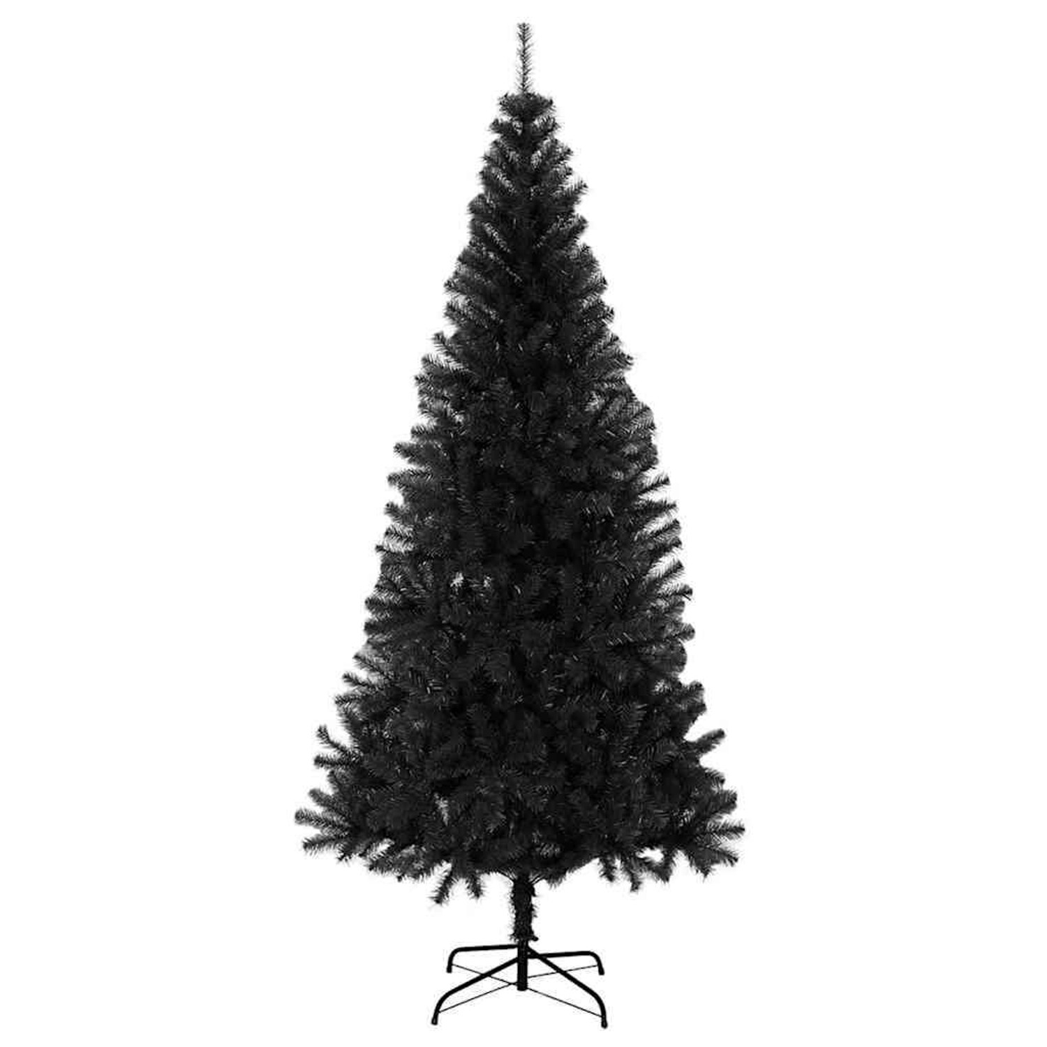 vidaXL Weihnachtsbaum mit 300 LEDs mit Ständer Schwarz 180 cm PVC 3396474
