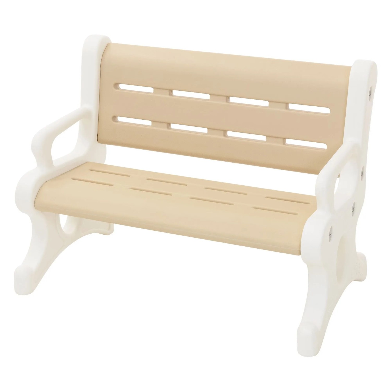 Joyz Kindersitzbank Braun-Weiß 81,5x59,5x48 cm aus Kunststoff