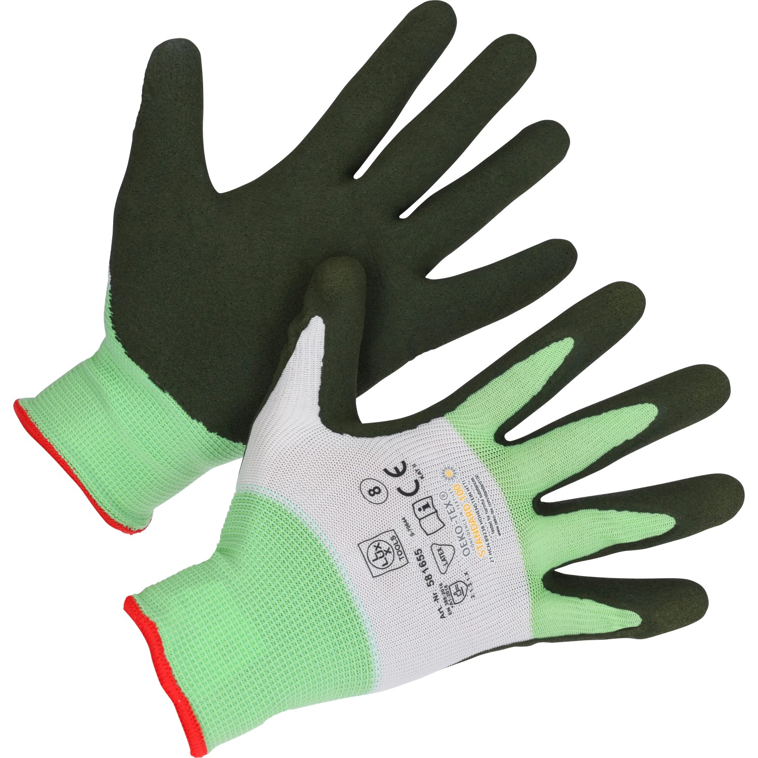 LUX Arbeitshandschuhe Eco Gr. 10, Polyester mit Gripp-Beschichtung für Montagearbeiten.